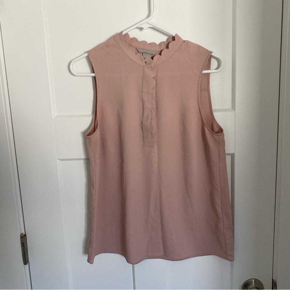 H&M dusty pink Flowy top size 6